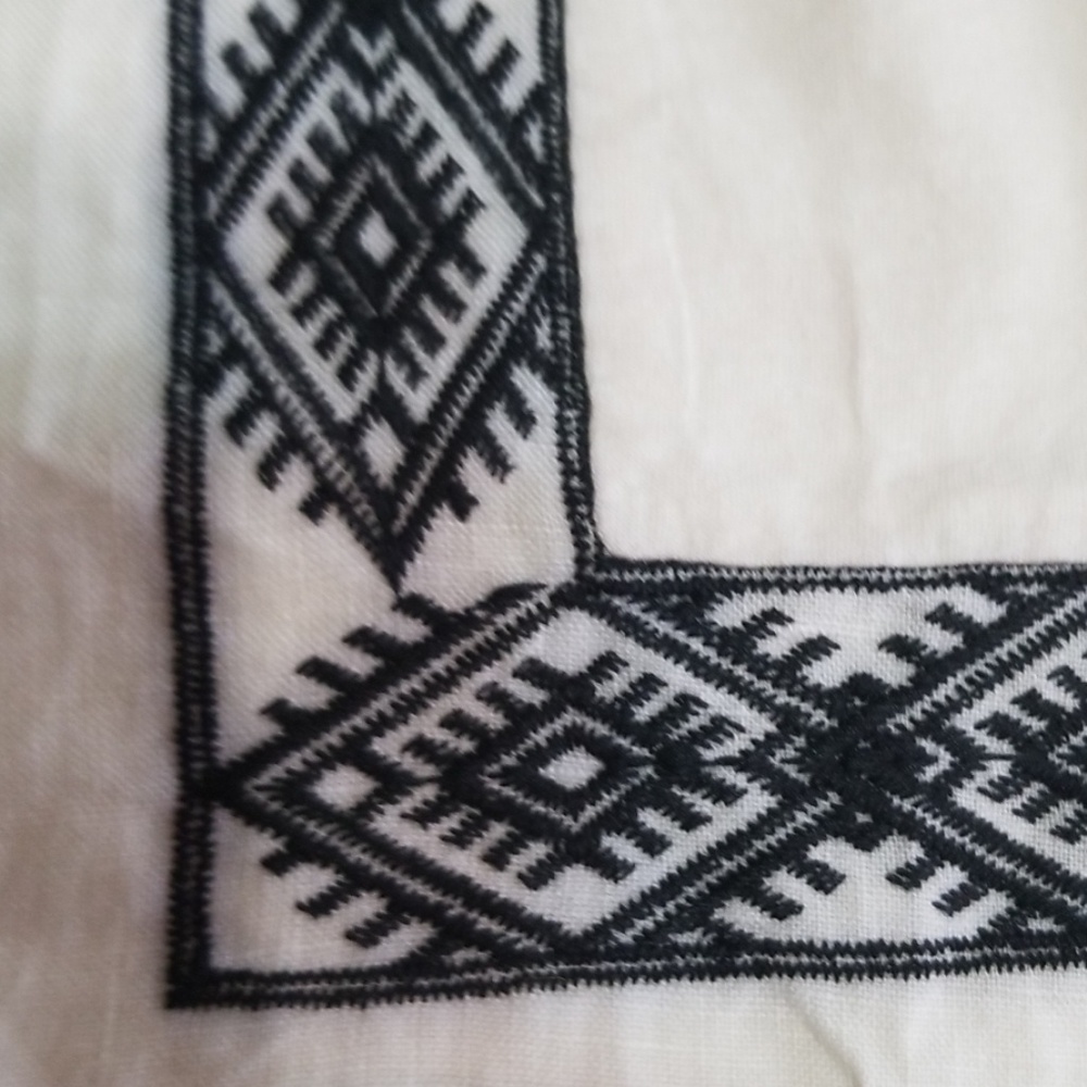 Madewell Women Tank Top White Linen Embroidered M - Picture 8 of 8